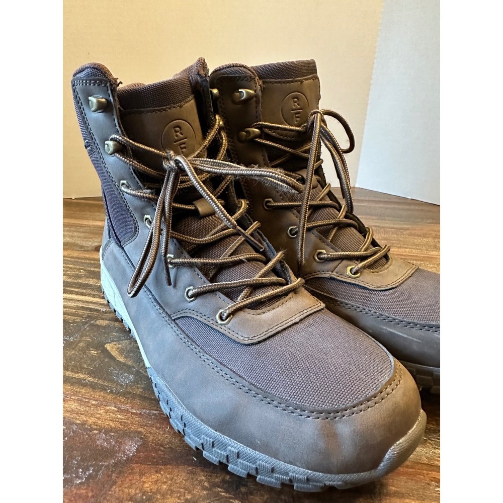 Reserved Footwear Men's Brown Gorpcore Combat Boots Style RF1109 US 8.5 EUR 41.5